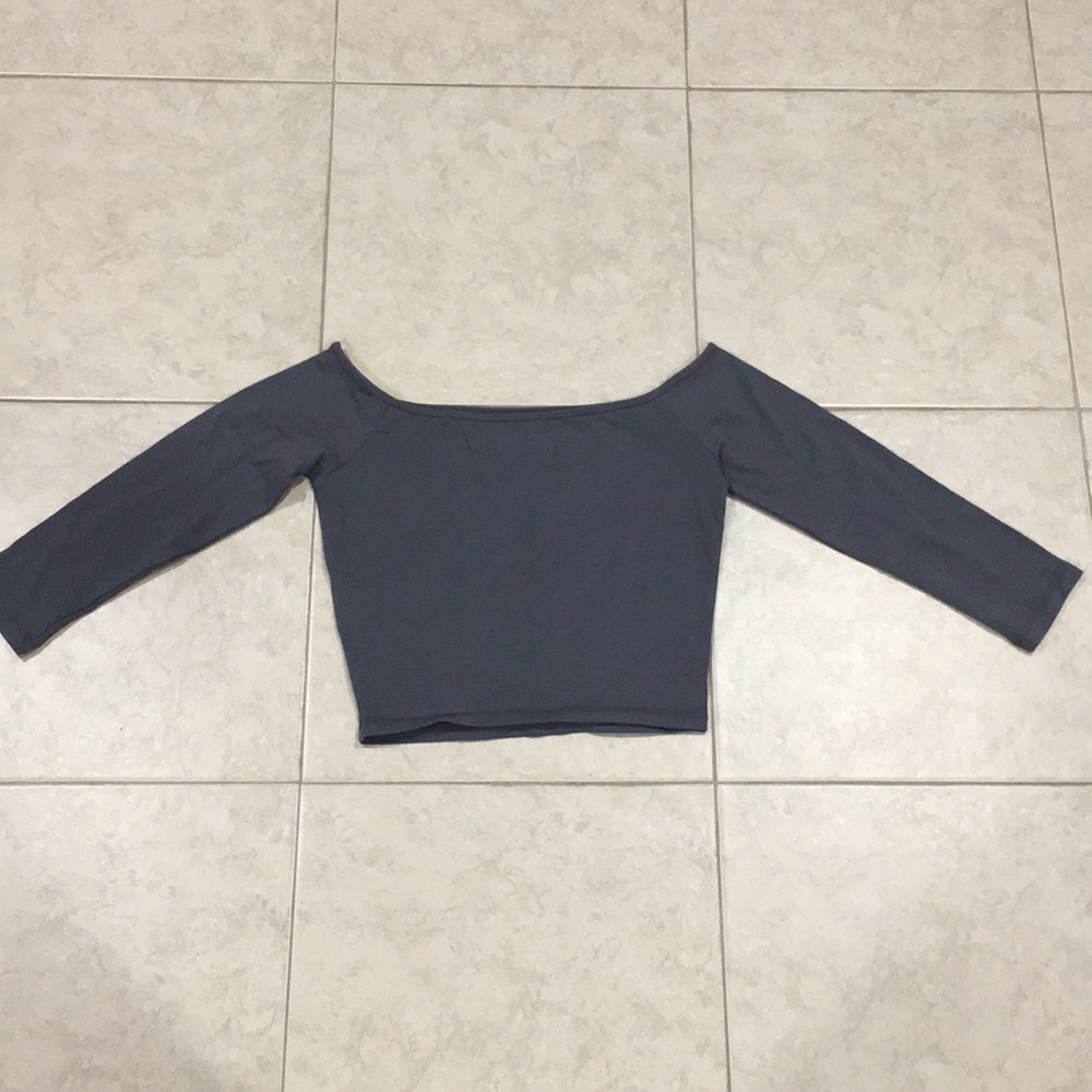Grey Hollister Crop Top